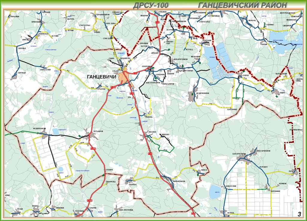 Карта ганцевичский район